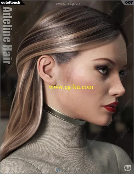 中世纪幻想风格发型头饰服装3D模型合集的图片2