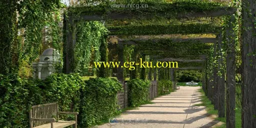 英伦英国风格花园场景建筑细节3D模型合集 Evermotion Archmodels第148季的图片1
