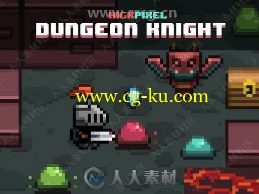 2D像素游戏角色资产与动画Unity游戏素材资源的图片2