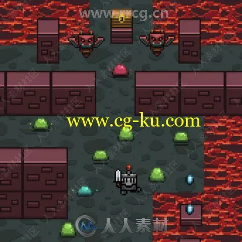 2D像素游戏角色资产与动画Unity游戏素材资源的图片3