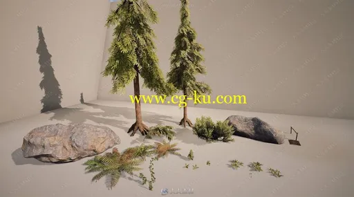 大型游戏植物植被森林环境场景制作视频教程的图片3