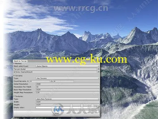 3DMax与Terragen地形模型快速转换组件Unity游戏素材资源的图片1