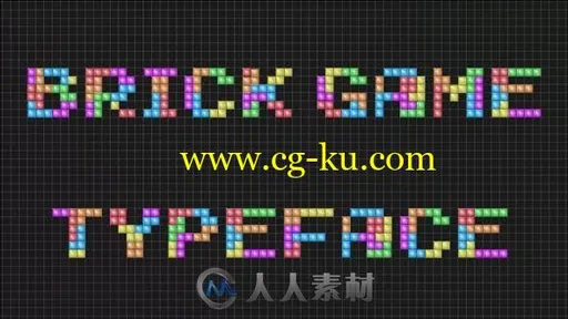 A-Z俄罗斯方块像素字体文本动画AE模板的图片1
