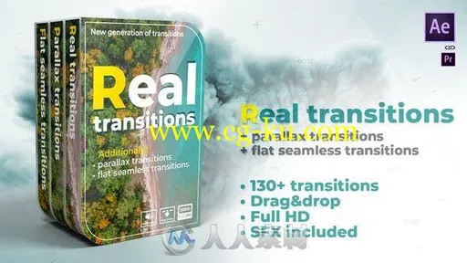 130组专业级转场过渡特效AE模板合集的图片1