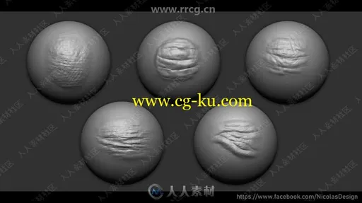 15组手部皮肤纹理雕刻Zbrush笔刷合集的图片1