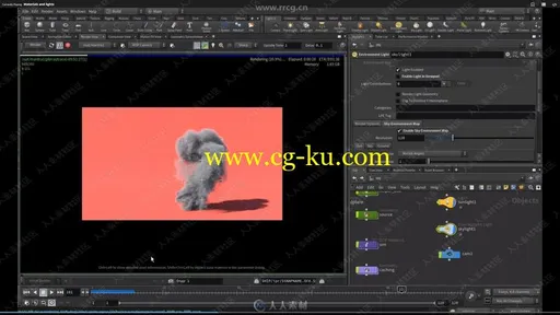 Houdini中Simulation烟雾粒子特效实例制作视频教程的图片2