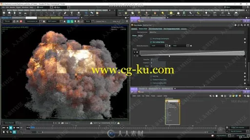 Houdini爆炸粒子特效制作工作流程视频教程的图片2