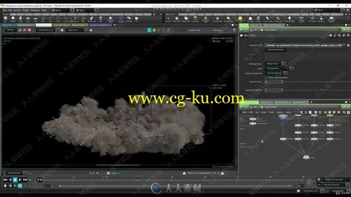 Houdini爆炸粒子特效制作工作流程视频教程的图片3