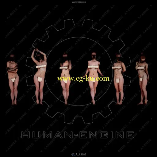 超精致女性人体剖析参考3D模型的图片3