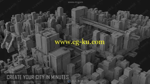 未来科幻城市大楼建筑群场景3D模型合集第二季的图片1