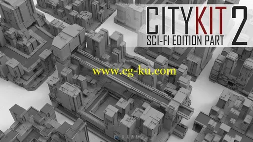 未来科幻城市大楼建筑群场景3D模型合集第二季的图片3