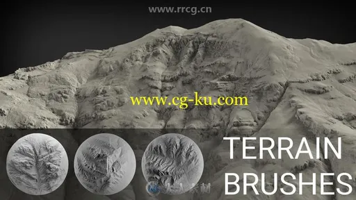 100组地形4K高清Zbrush雕刻笔刷合集的图片1