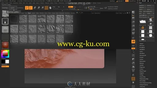 100组地形4K高清Zbrush雕刻笔刷合集的图片2