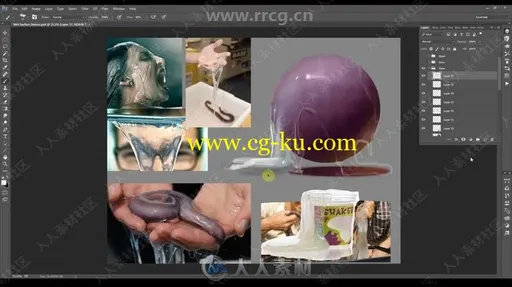 液体金属人像等纹理研究数字绘画视频教程的图片3