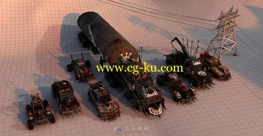 疯狂麦克斯末日战车3D模型合集的图片3