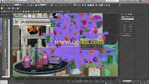 3dsmax与Vray圣诞节场景后期制作视频教程的图片1
