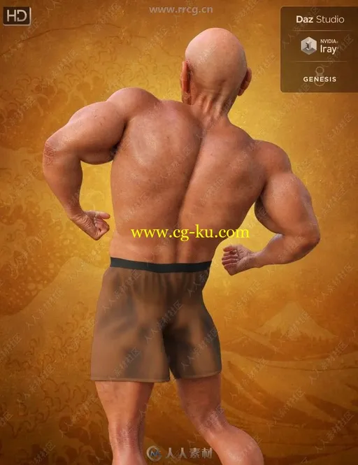 龟仙人类似老年男性3D模型合集的图片2