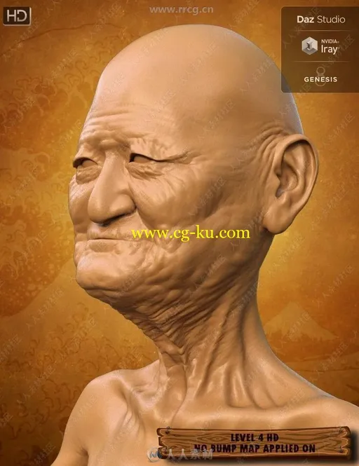 龟仙人类似老年男性3D模型合集的图片3