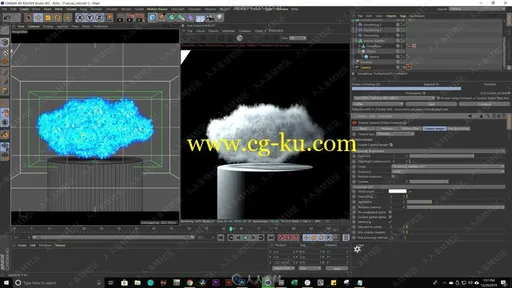 C4D中TurbulenceFD云雾实例制作视频教程的图片3