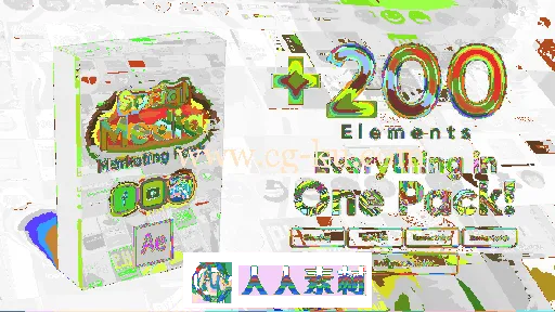 200组社交媒体营销包装动画AE模板的图片1