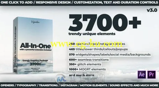 3700组图形创意设计MG动画PR与AE模板合集V3版的图片1