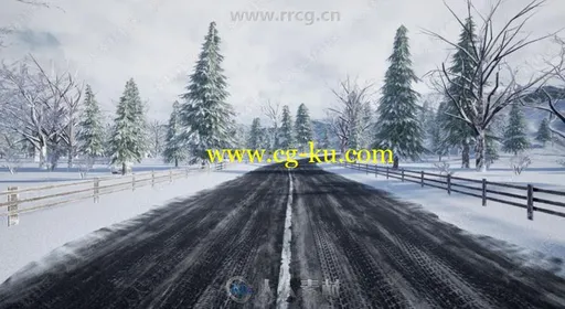 冬季赛道自然景观Unreal游戏素材资源的图片3