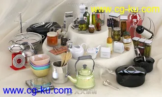 80组高品质厨房厨具餐具3D模型合集 Evermotion Archmodels第118季的图片3
