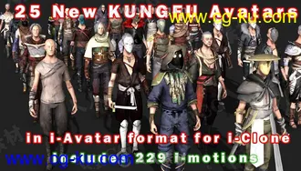 229组iClone功夫动作人物角色动画与3D模型合集的图片1