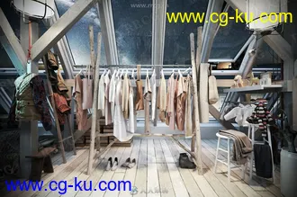 36组高品质衣服裤子箱包3D模型合集 Evermotion Archmodels第209季的图片3