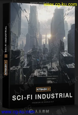 未来科幻工业城市建筑景观3D模型合集的图片1