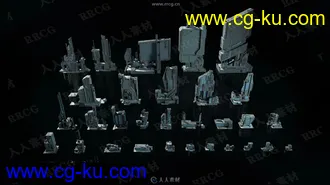 未来科幻工业城市建筑景观3D模型合集的图片2