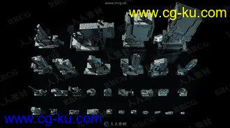 未来科幻工业城市建筑景观3D模型合集的图片3