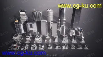 日本东京都高楼大厦城市建筑景观3D模型合集的图片3