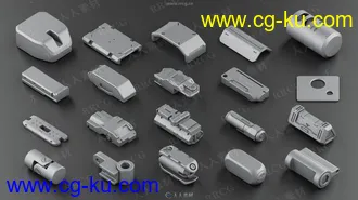 500组高精度机械人零件硬表面3D模型合集的图片3