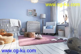 32组高品婴幼儿卧室家具装饰品3D模型合集 Evermotion Archmodels第189季的图片3