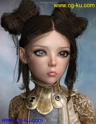不同妆感服装动漫美少女3D模型合集的图片1