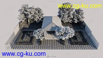 20组高品质花园庭院植物家具相关3D模型合集 Evermotion Archmodels第212季的图片3