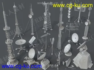 20组高质量卫星天线接收器3D模型合集第一季的图片1