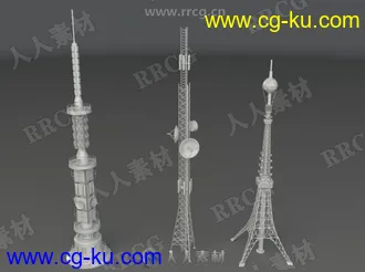 20组高质量卫星天线接收器3D模型合集第一季的图片3