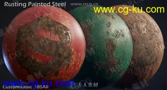 6组高品质Substance生锈涂漆钢铁金属材质合集的图片1