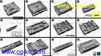 60组高质量科幻影视墙壁3D模型合集的图片1