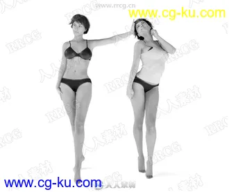 爱丽丝与瓦西里萨女性摄影测量扫描捕捉3D模型的图片2