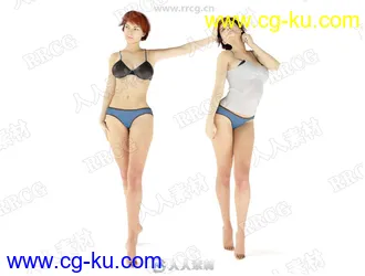 爱丽丝与瓦西里萨女性摄影测量扫描捕捉3D模型的图片3