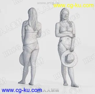 凯莉女性摄影测量扫描捕捉3D模型的图片3