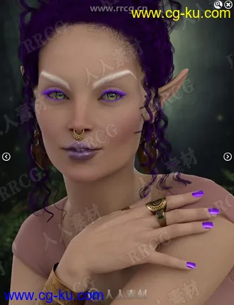 夸张妆容美丽精灵魔女3D模型合集的图片3
