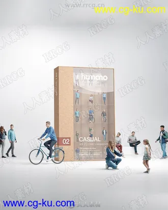 20组日常人物休闲生活行为姿势高质量3D模型第二季的图片1