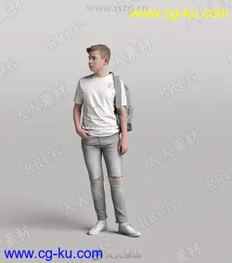 20组日常人物休闲生活行为姿势高质量3D模型第四季的图片3