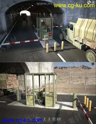 军事官方隧道场景3D模型合集的图片3
