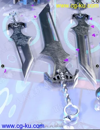 奇幻宝石迷你武器3D模型合集的图片1