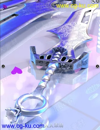 奇幻宝石迷你武器3D模型合集的图片2